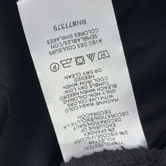 Ann Taylor Womens Plus 18 Sophia Black Dress Pants Side Tuxedo Striped Trousers - Picture 5 of 10